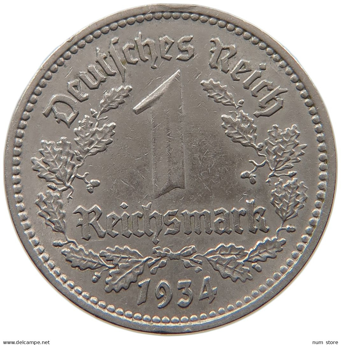 DRITTES REICH MARK 1934 F  #MA 099361 - 1 Reichsmark