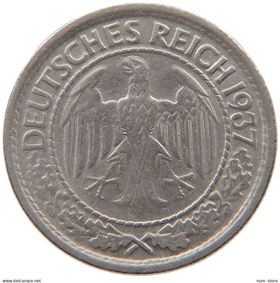 DRITTES REICH 50 REICHSPFENNIG 1937 A  #MA 099472 - 50 Reichspfennig