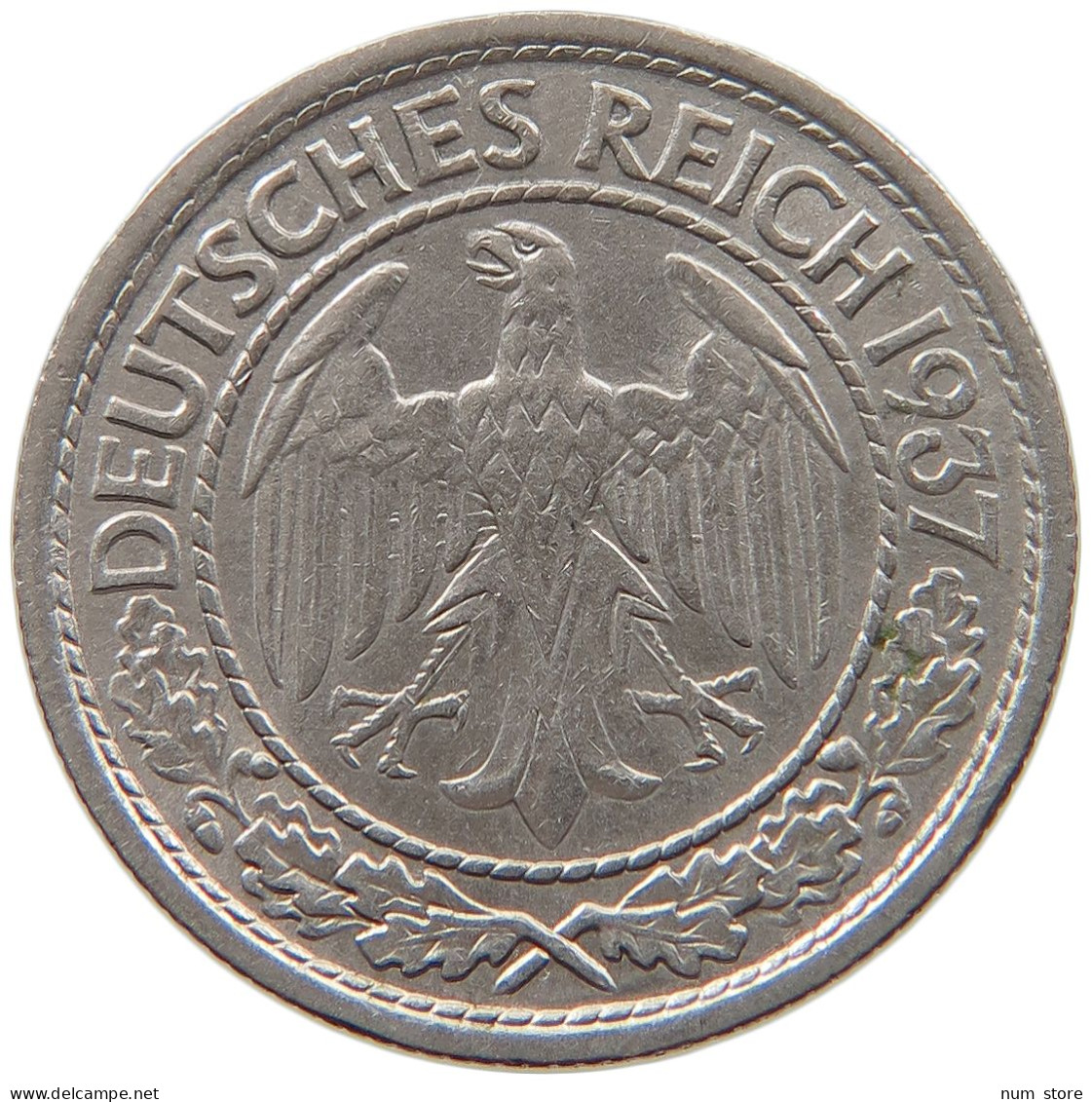 DRITTES REICH 50 REICHSPFENNIG 1937 A  #MA 099478 - 50 Reichspfennig