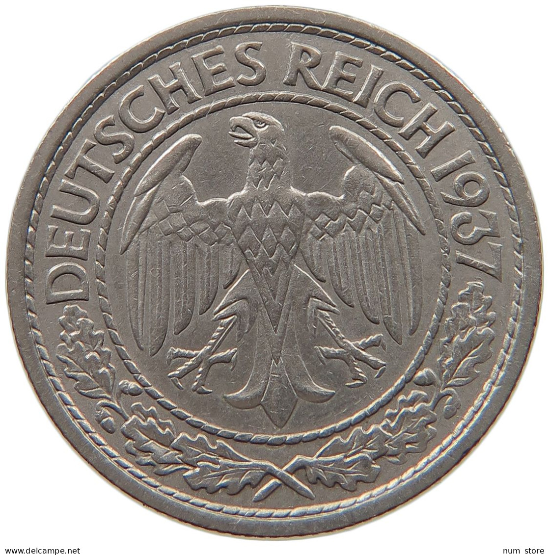 DRITTES REICH 50 REICHSPFENNIG 1937 A  #MA 099464 - 50 Reichspfennig