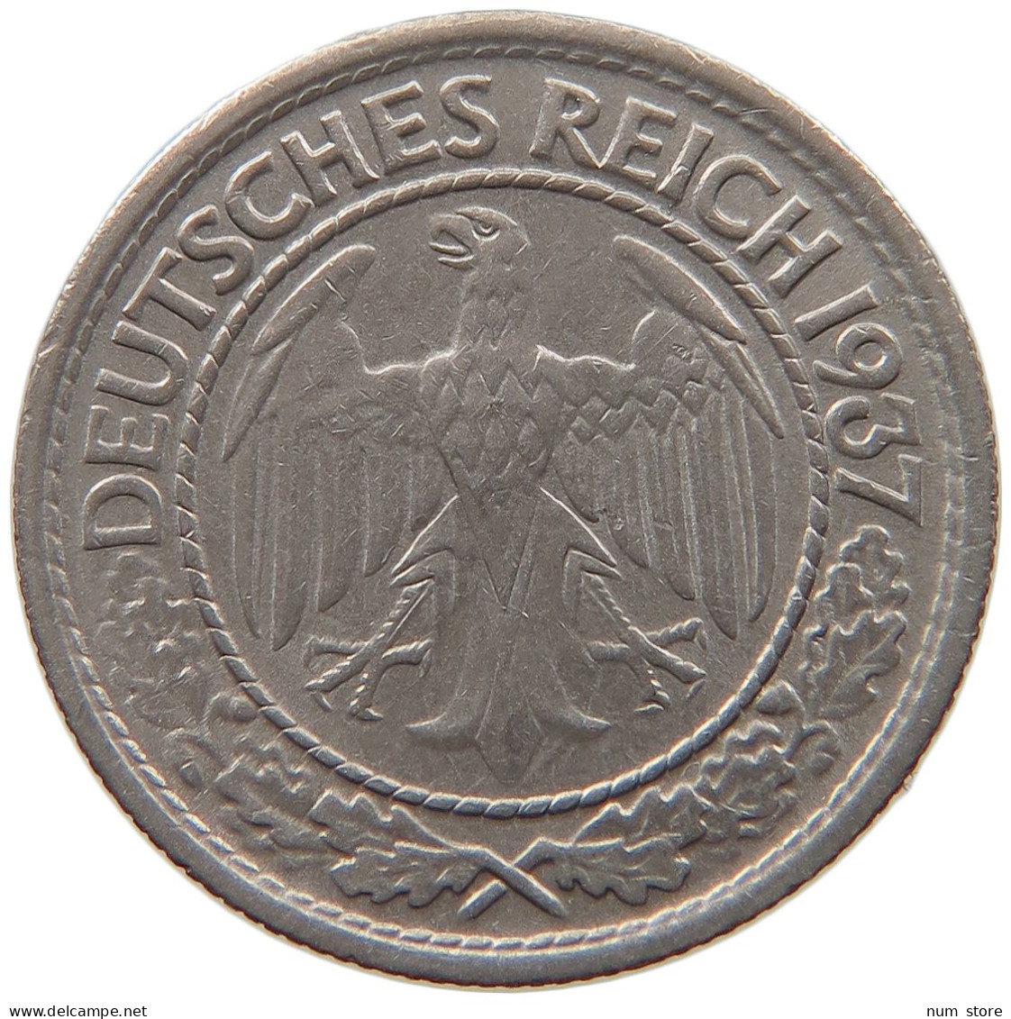 DRITTES REICH 50 REICHSPFENNIG 1937 A  #MA 099466 - 50 Reichspfennig