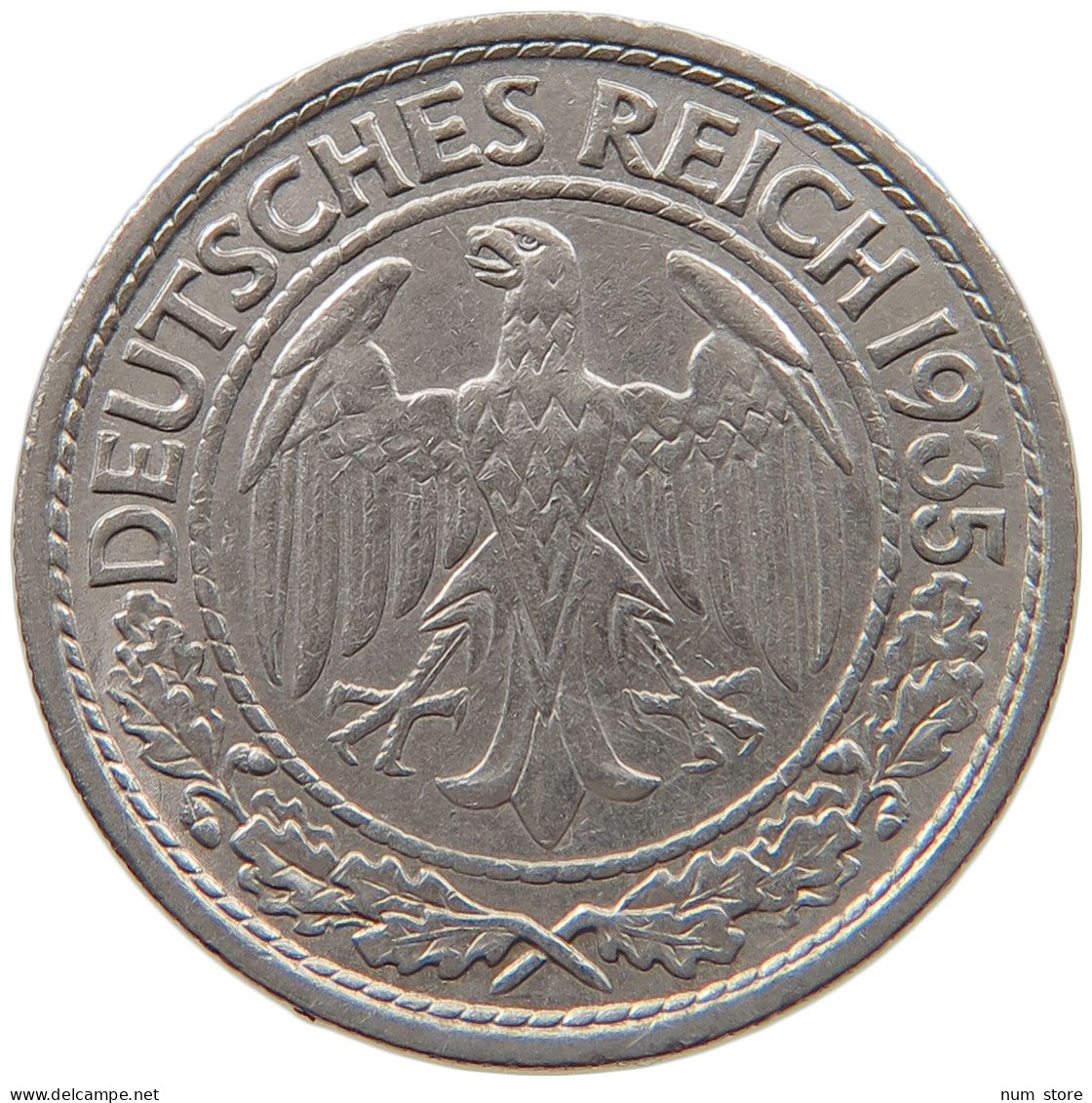 DRITTES REICH 50 REICHSPFENNIG 1935 A  #MA 099474 - 50 Reichspfennig