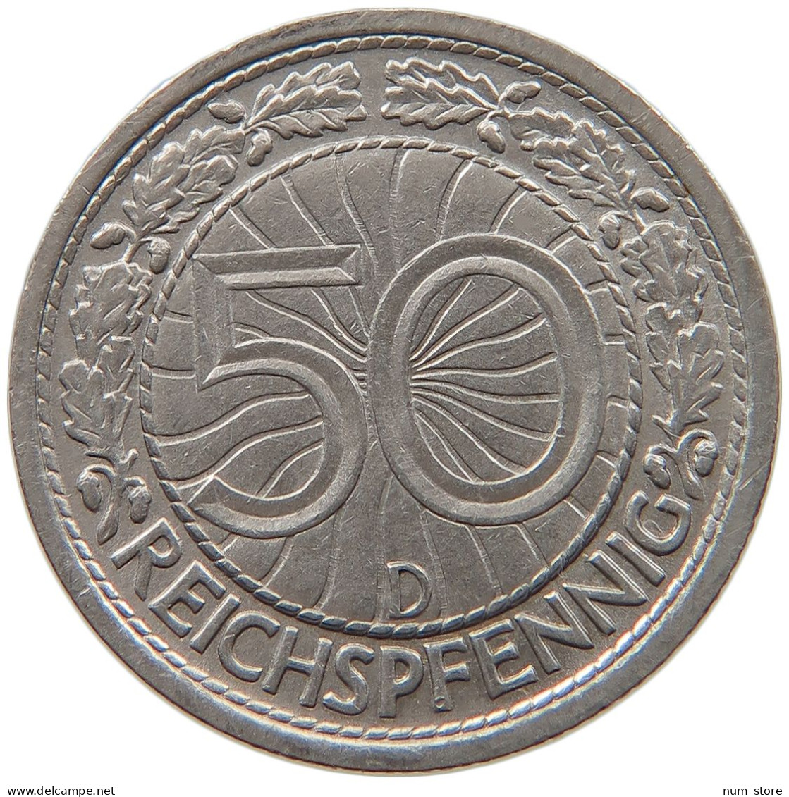 DRITTES REICH 50 REICHSPFENNIG 1935 A  #MA 099473 - 50 Reichspfennig