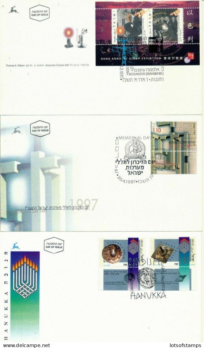 ISRAEL 1997 FDC YEAR SET WITH S/SHEETS - SEE 7 SCANS - Lettres & Documents