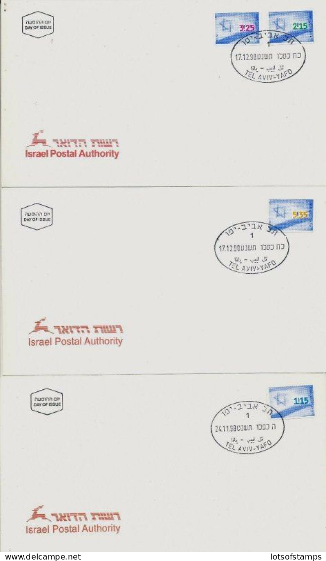 ISRAEL 1998 FDC YEAR SET WITH S/SHEETS - SEE 7 SCANS