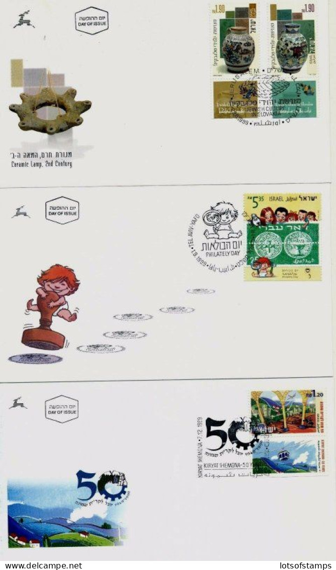 ISRAEL 1999 FDC YEAR SET WITH S/SHEETS - SEE 7 SCANS