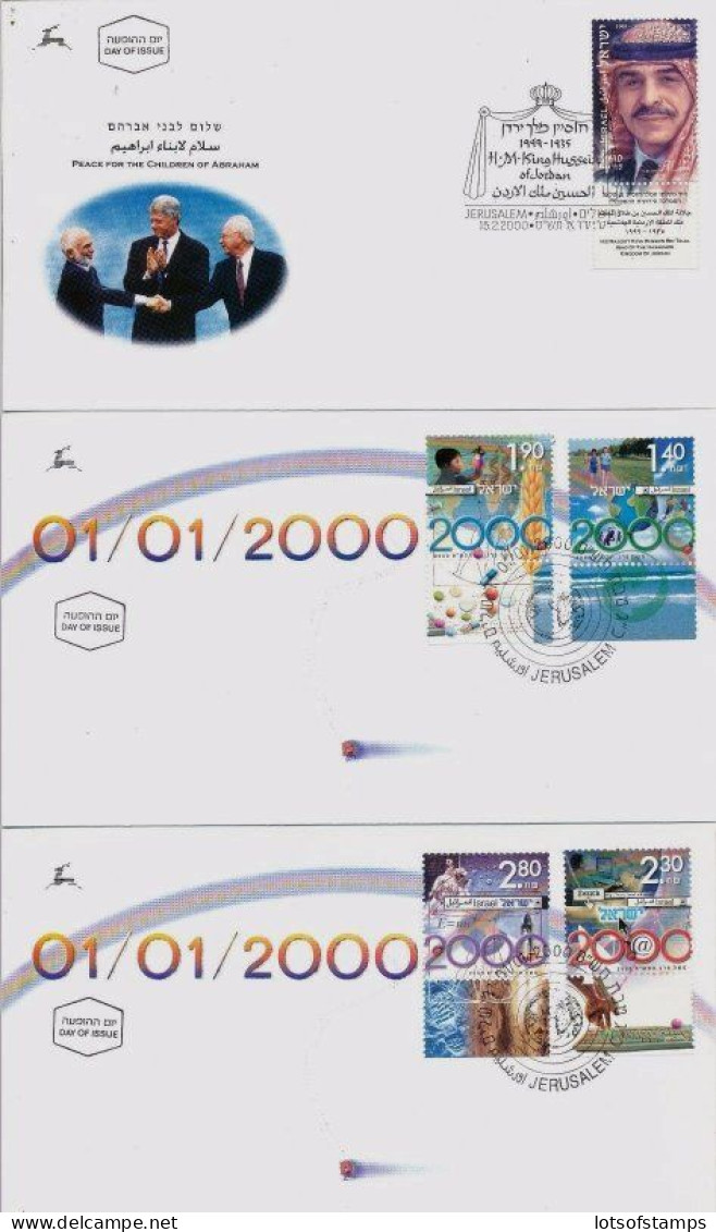 ISRAEL 2000 FDC YEAR SET - SEE 8 SCANS - Covers & Documents