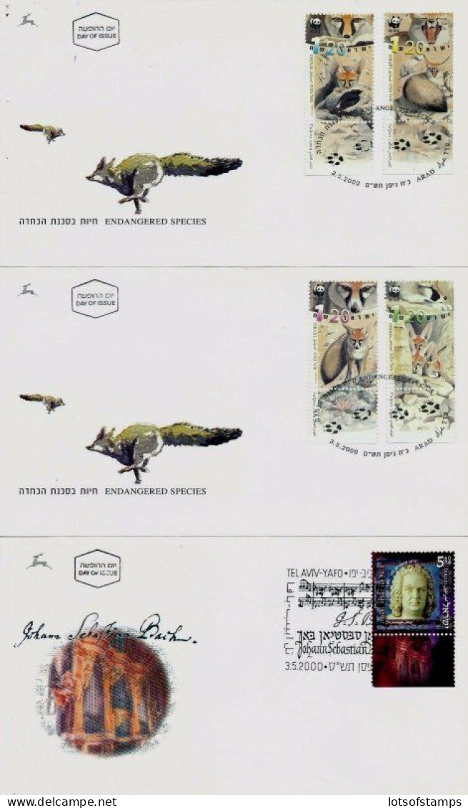 ISRAEL 2000 FDC YEAR SET - SEE 8 SCANS - Covers & Documents