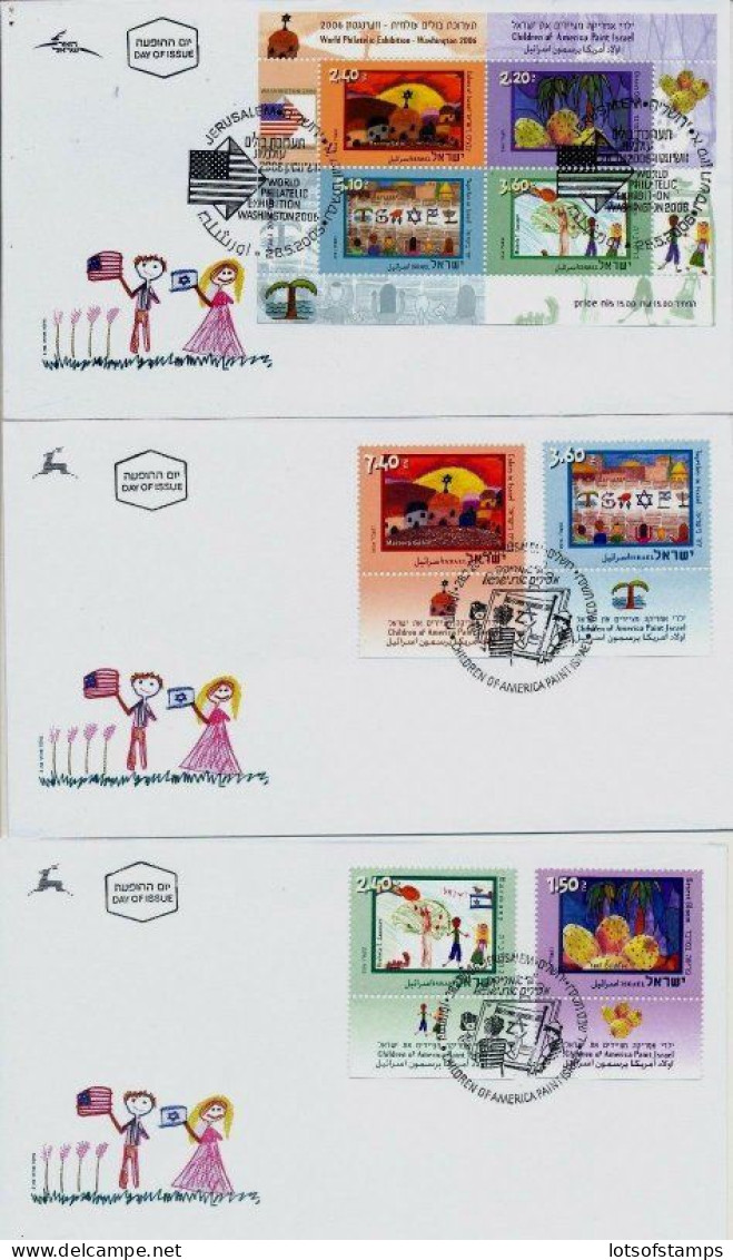 ISRAEL 2006 FDC YEAR SET COMPLETE W/ S/SHEETS SEE 9 SCANS - Lettres & Documents