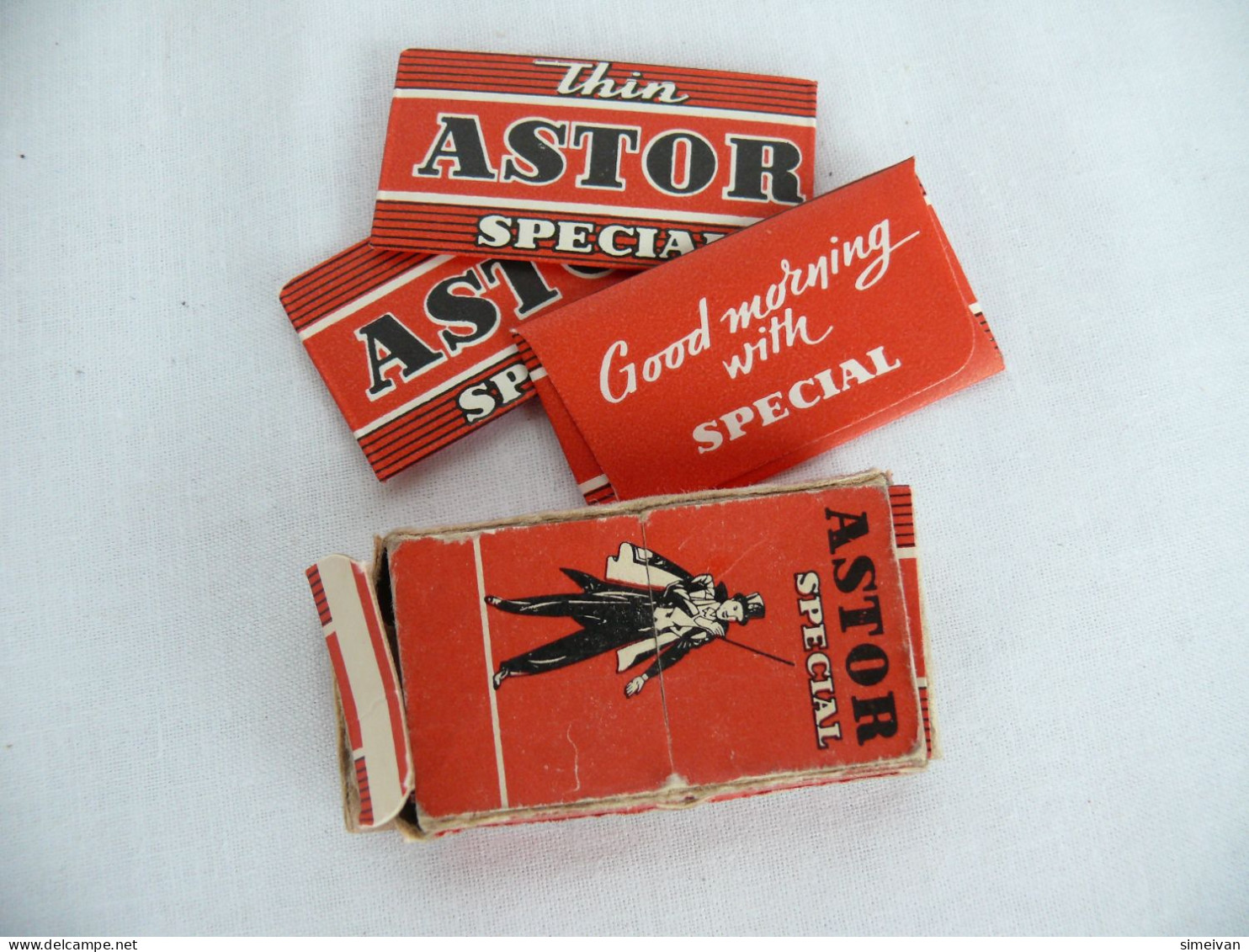 Vintage ASTOR SPECIAL Razor Blades Made In Greece 3 Pcs. #2183 - Lames De Rasoir