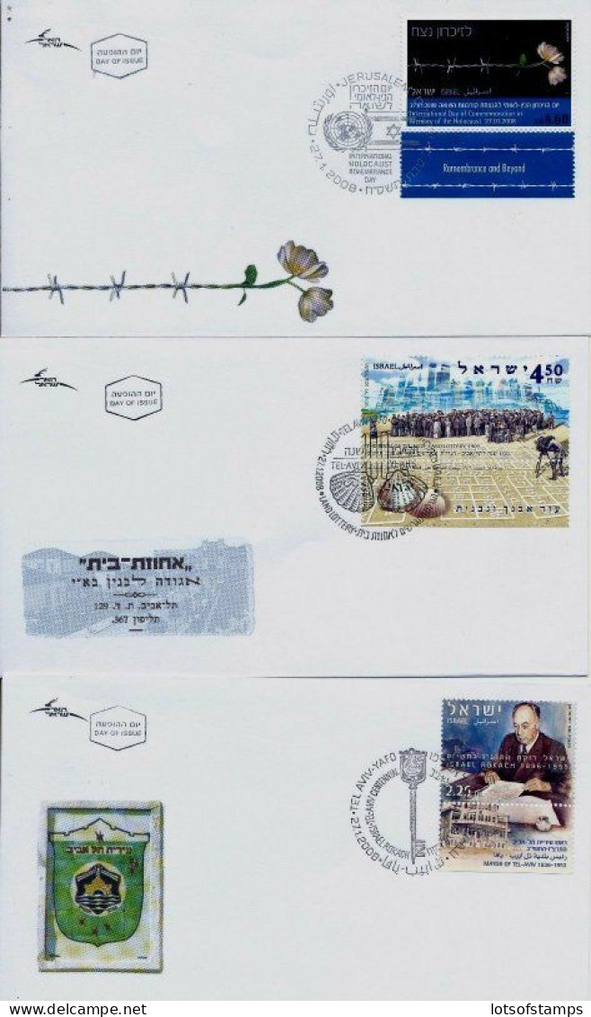 ISRAEL 2008 FDC COMPLETE YEAR SET STAMPS + S/SHEETS - SEE 10 SCANS - Briefe U. Dokumente