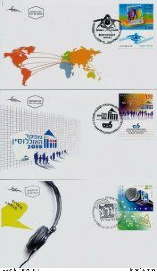 ISRAEL 2008 FDC COMPLETE YEAR SET STAMPS + S/SHEETS - SEE 10 SCANS