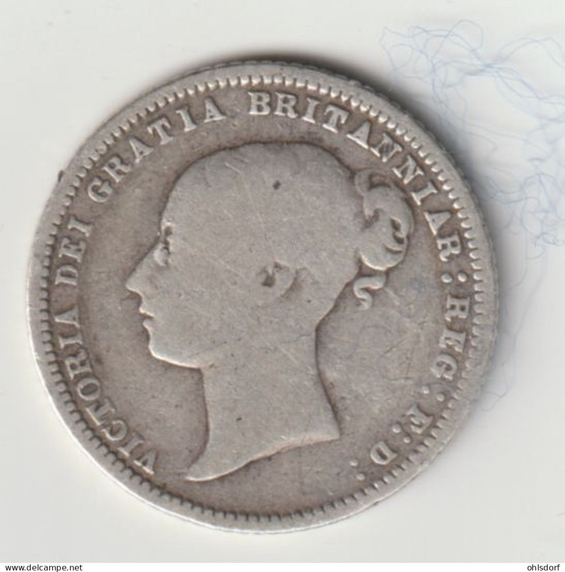 GREAT BRITAIN 1872: 6 Pence, Silver, KM 751 - H. 6 Pence