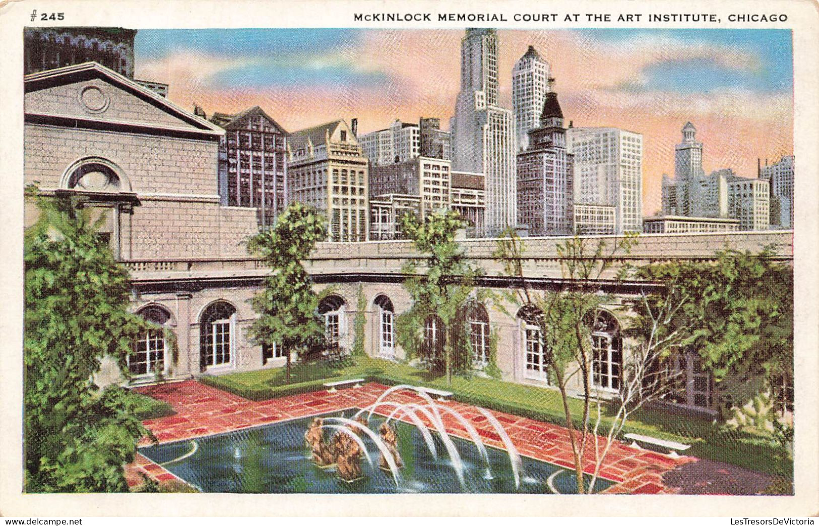 ETATS-UNIS - Chicago - McKinlock Memorial Court At The Art Institute - Colorisé - Carte Postale - Chicago