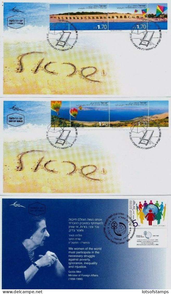 ISRAEL 2011 FDC COMPLETE YEAR SET WITH S/SHEETS SEE 12 SCANS