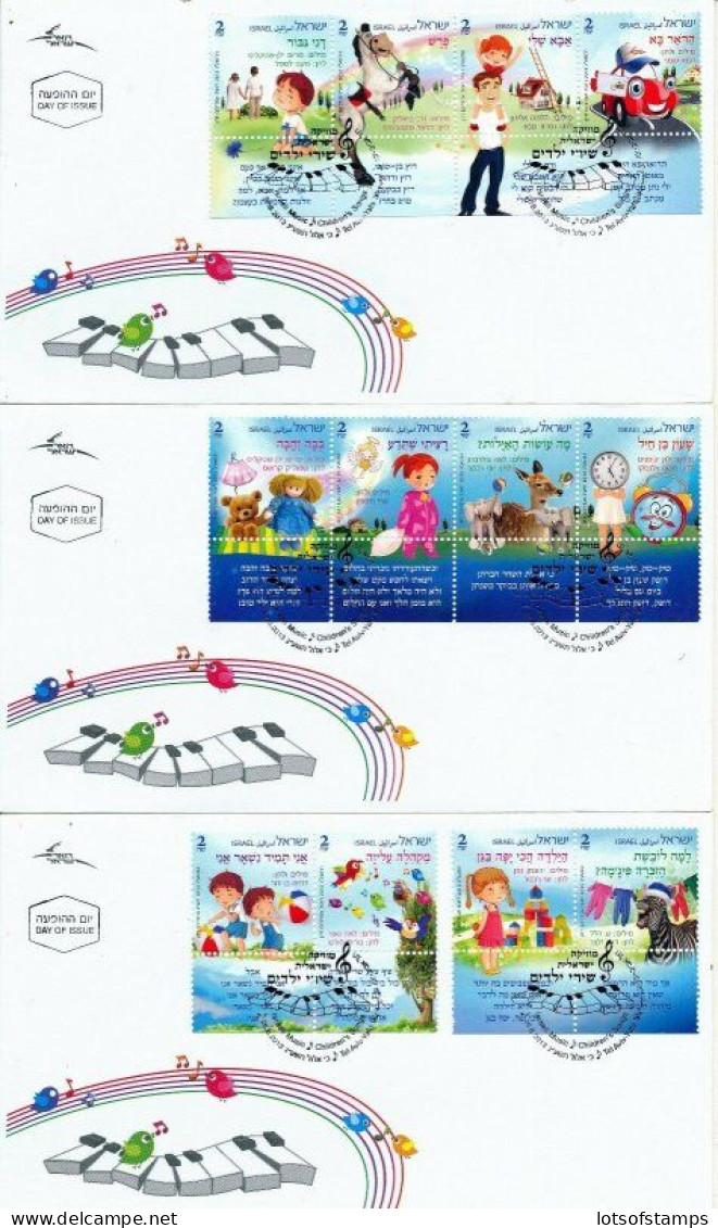 ISRAEL 2013 FDC COMPLETE YEAR SET WITH S/SHEETS SEE 7 SCANS - Lettres & Documents
