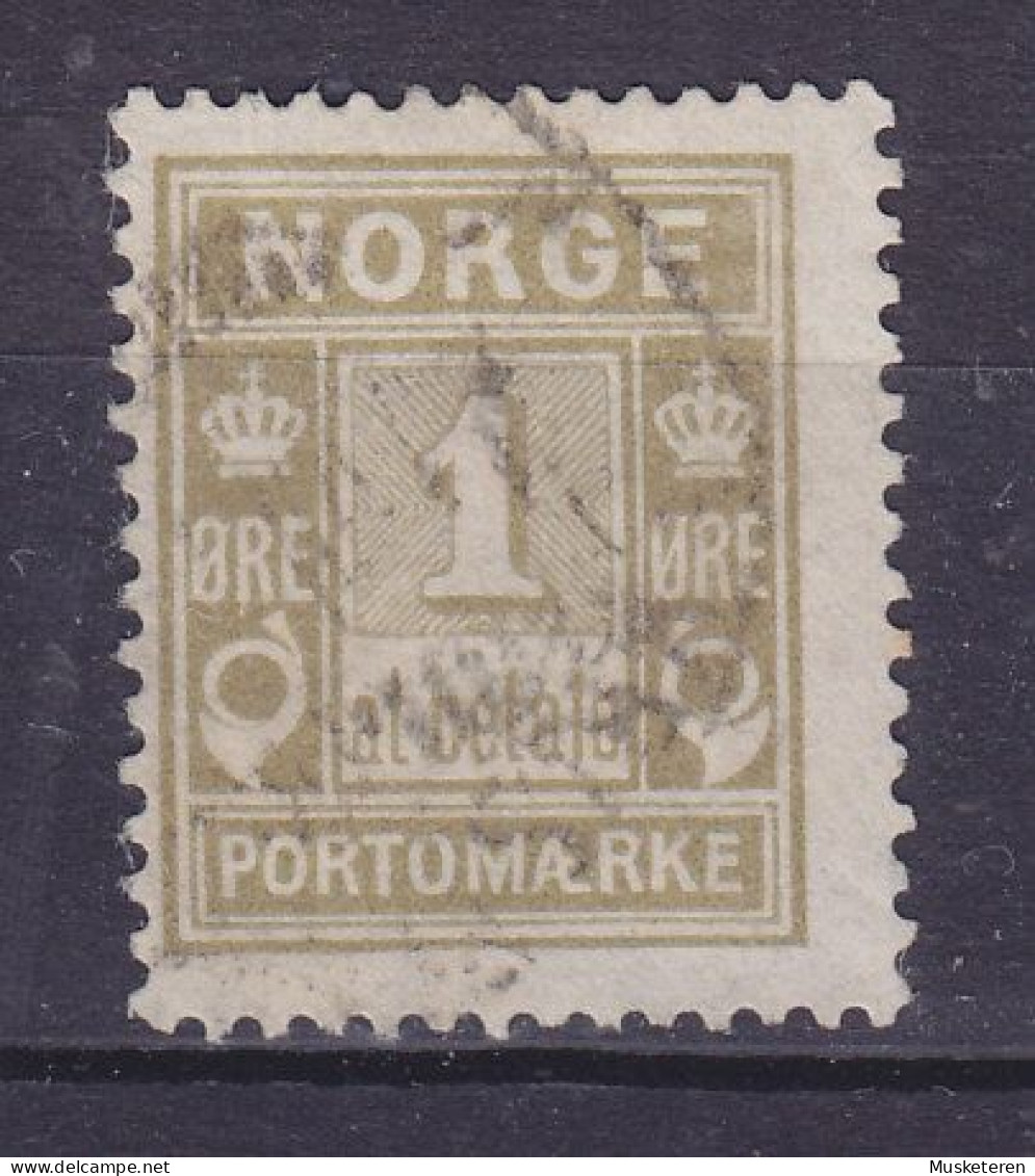Norway Postage Due 1889 Mi. 1 I A, 1 Ø Portomærke Porto - Usati