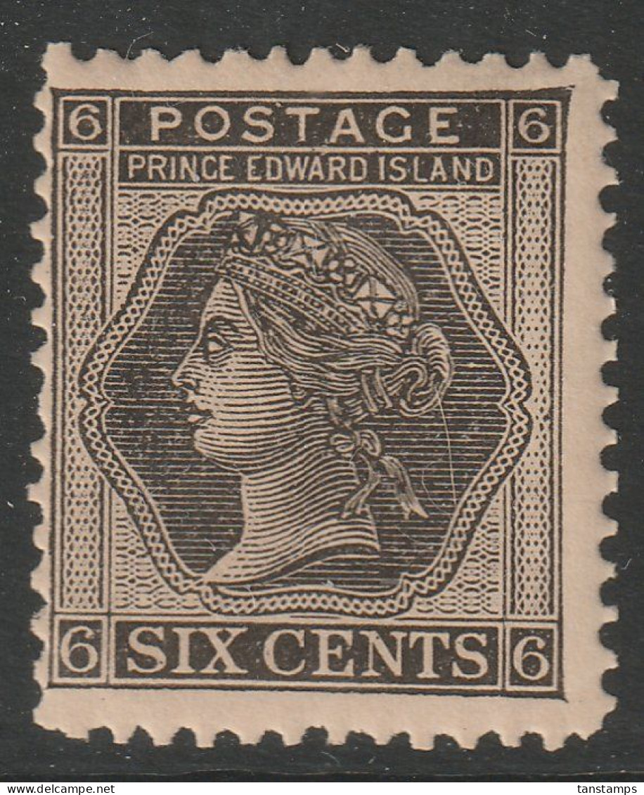 PRINCE EDWARD ISLAND Canada 1872 6c MH Queen Victoria SG 41 - Unused Stamps
