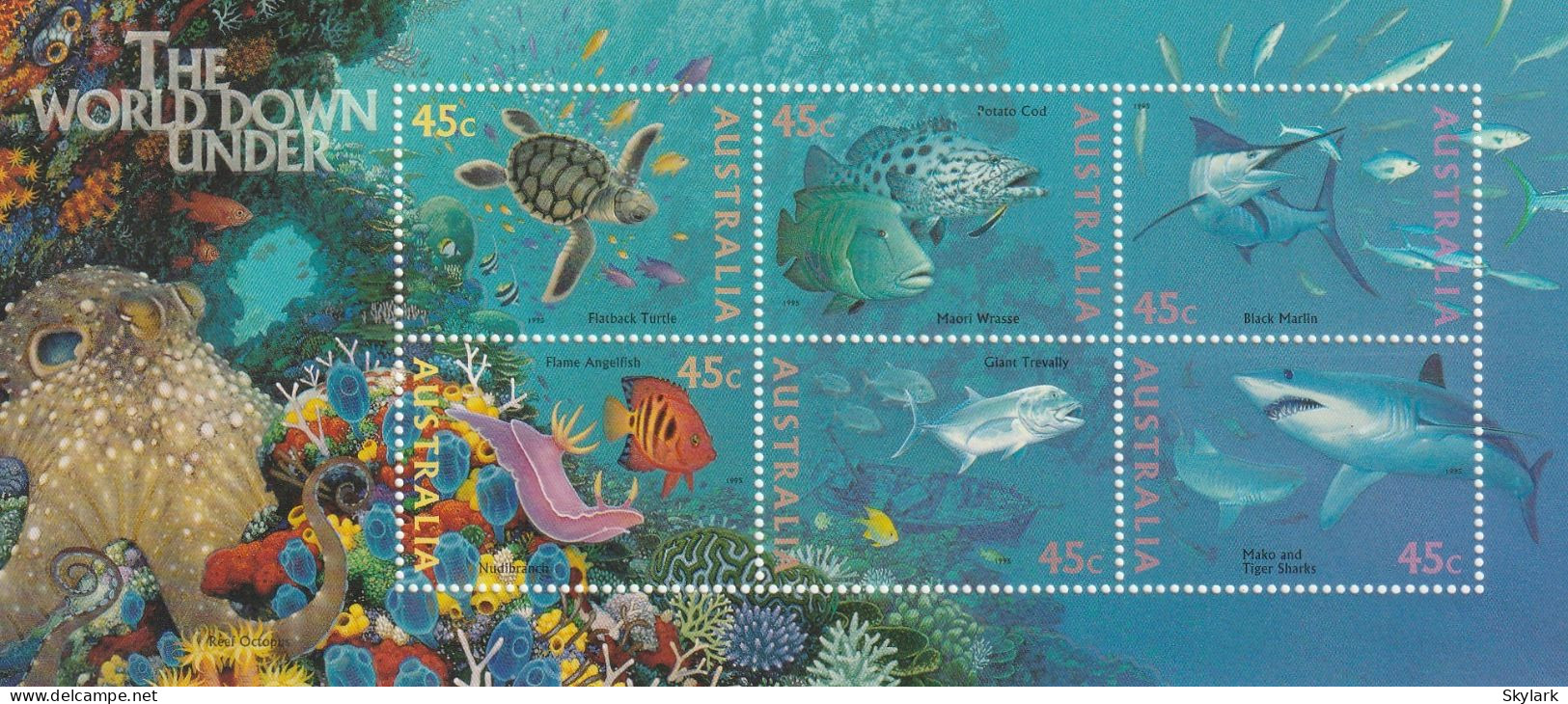 Australia Mini Sheet 1995   "The World Down Under" - Feuilles, Planches  Et Multiples