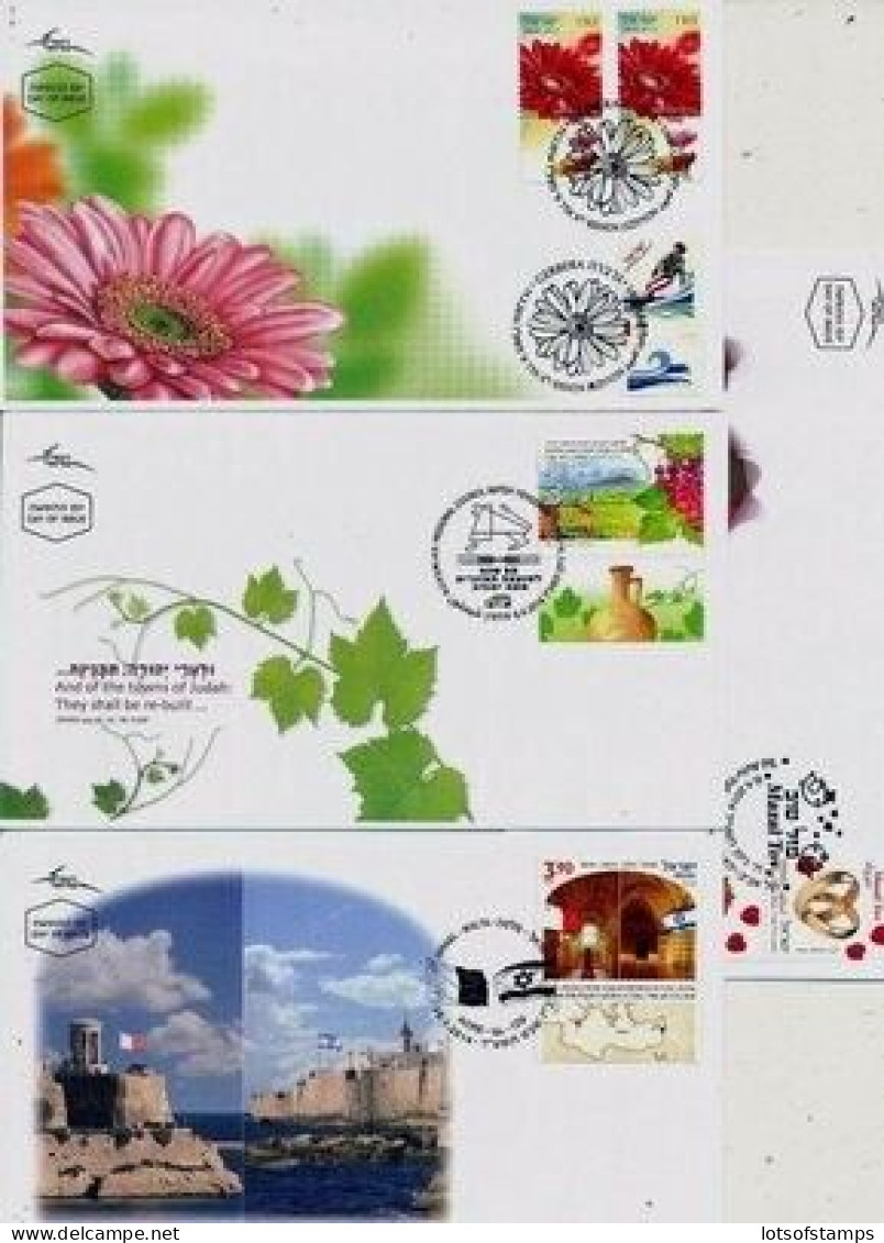 ISRAEL 2014 FDC COMPLETE YEAR SET WITH S/SHEETS SEE 6 SCANS - Covers & Documents