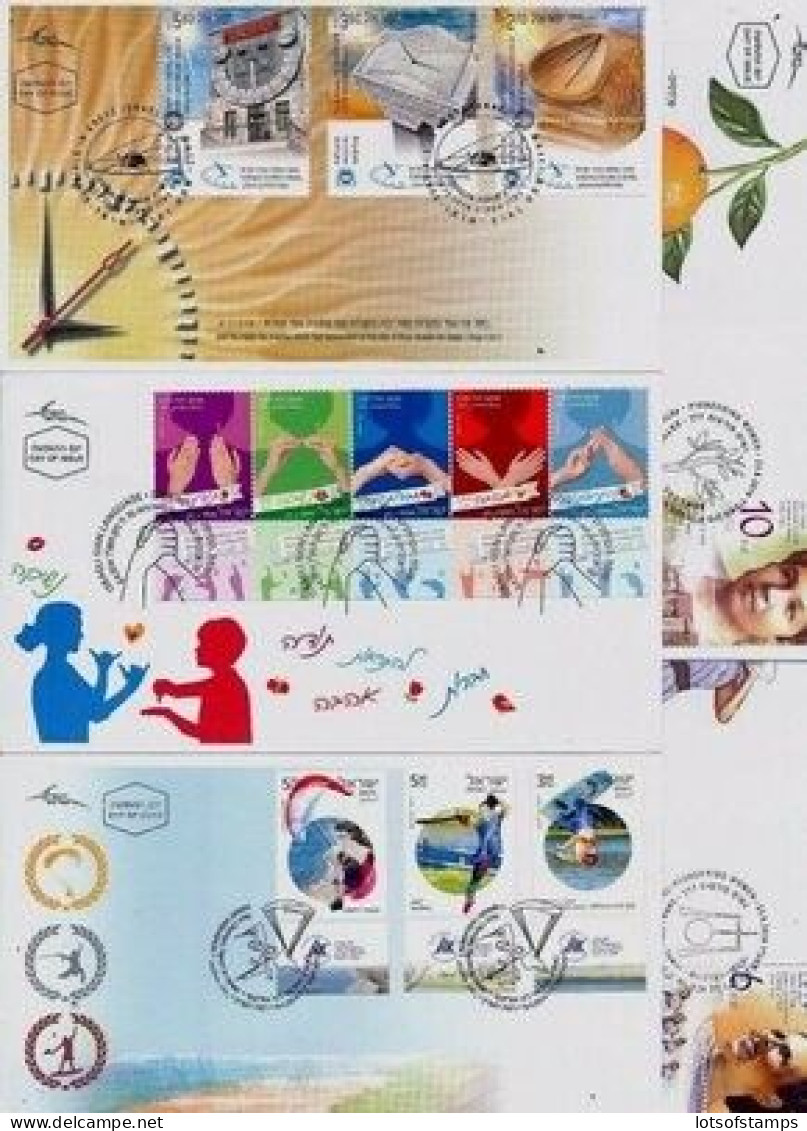 ISRAEL 2014 FDC COMPLETE YEAR SET WITH S/SHEETS SEE 6 SCANS - Brieven En Documenten