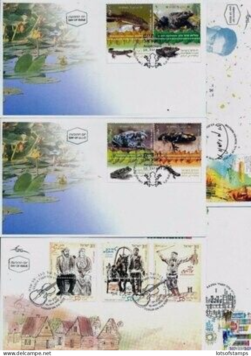 ISRAEL 2014 FDC COMPLETE YEAR SET WITH S/SHEETS SEE 6 SCANS - Briefe U. Dokumente