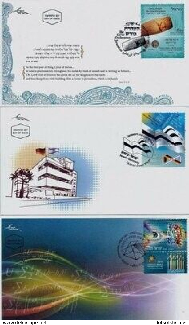 ISRAEL 2015 FDC YEAR SET WITH TABS & S/SHEETS SEE 9 SCANS - Cartas & Documentos