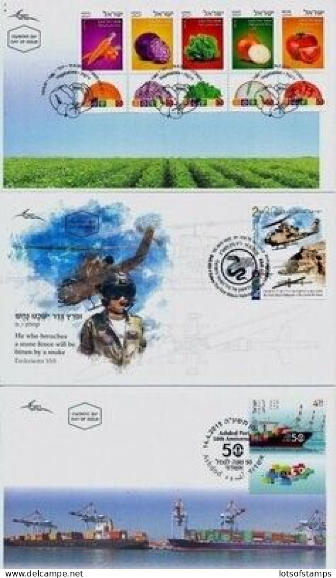 ISRAEL 2015 FDC YEAR SET WITH TABS & S/SHEETS SEE 9 SCANS - Storia Postale