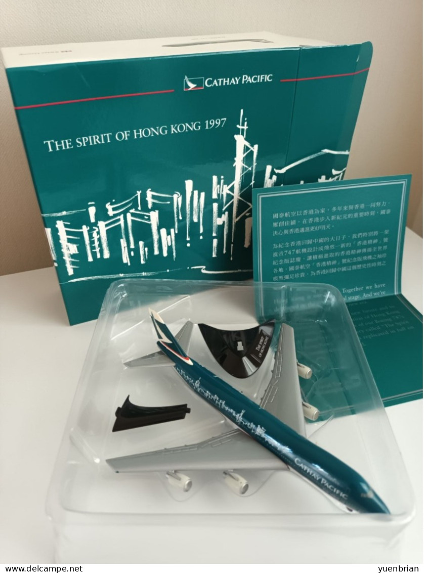 Herpa 1:500 Cathay Pacific - Boeing 747-200 "The SPIRIT OF HONG KONG 1997" (with Original Packing Box). - Airplanes & Helicopters