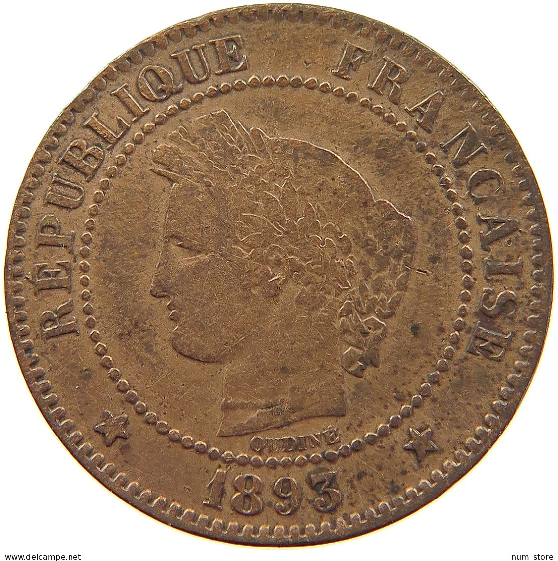 FRANCE 2 CENTIMES 1893 A  #MA 100847 - 2 Centimes