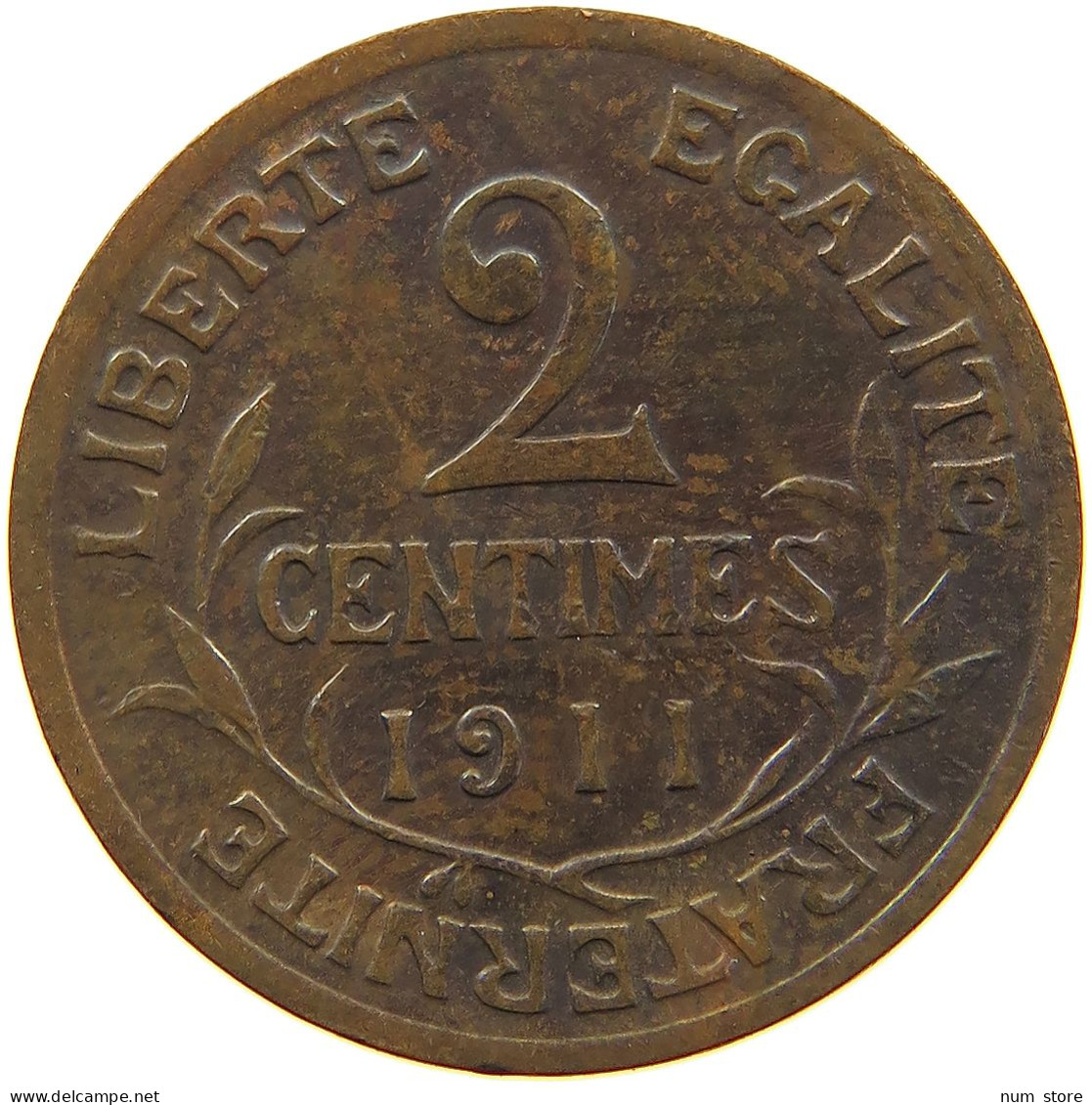 FRANCE 2 CENTIMES 1911  #MA 100849 - 2 Centimes