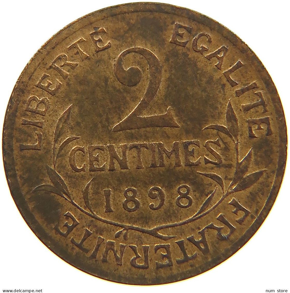 FRANCE 2 CENTIMES 1898  #MA 103869 - 2 Centimes