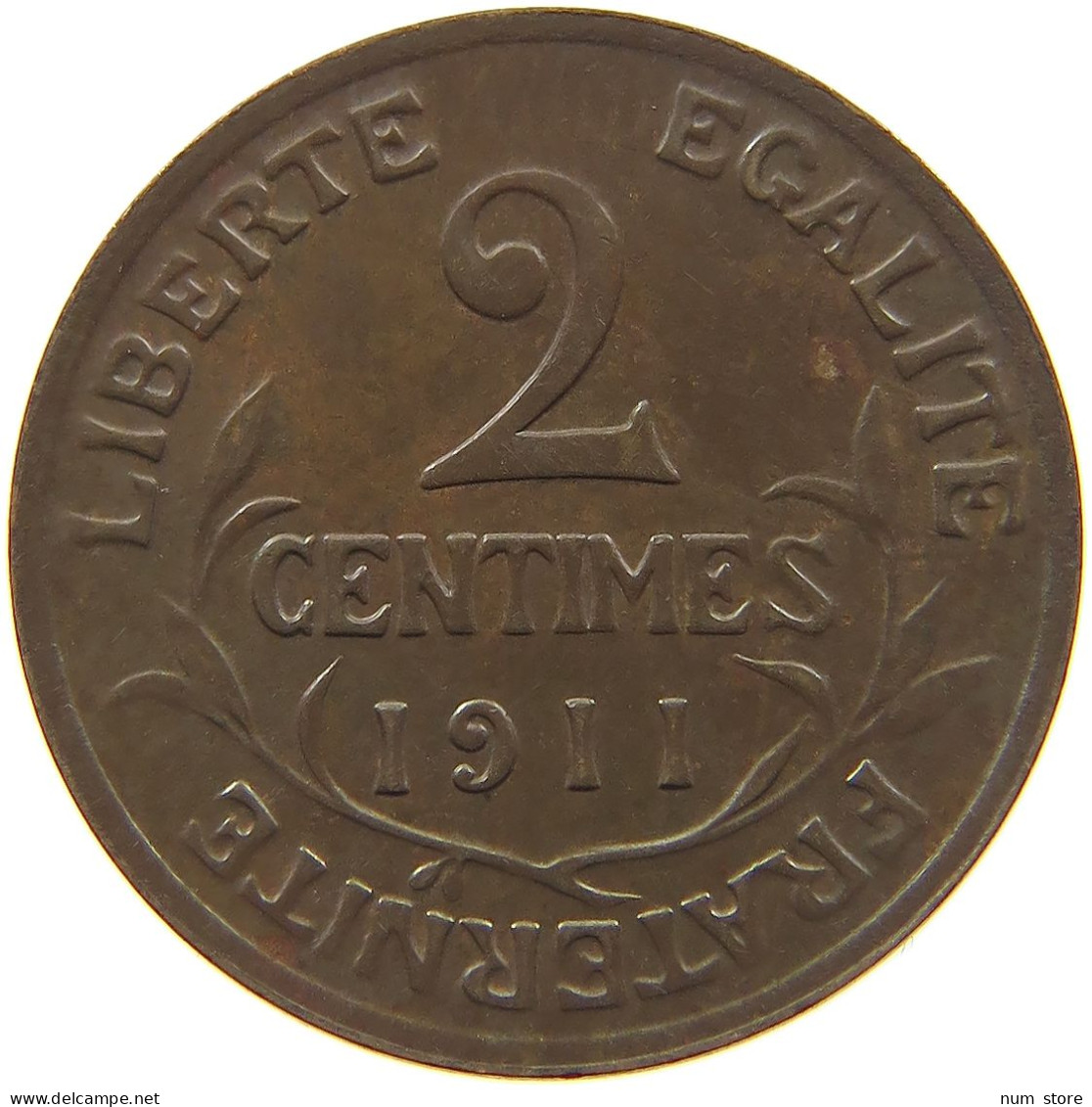 FRANCE 2 CENTIMES 1911  #MA 022587 - 2 Centimes