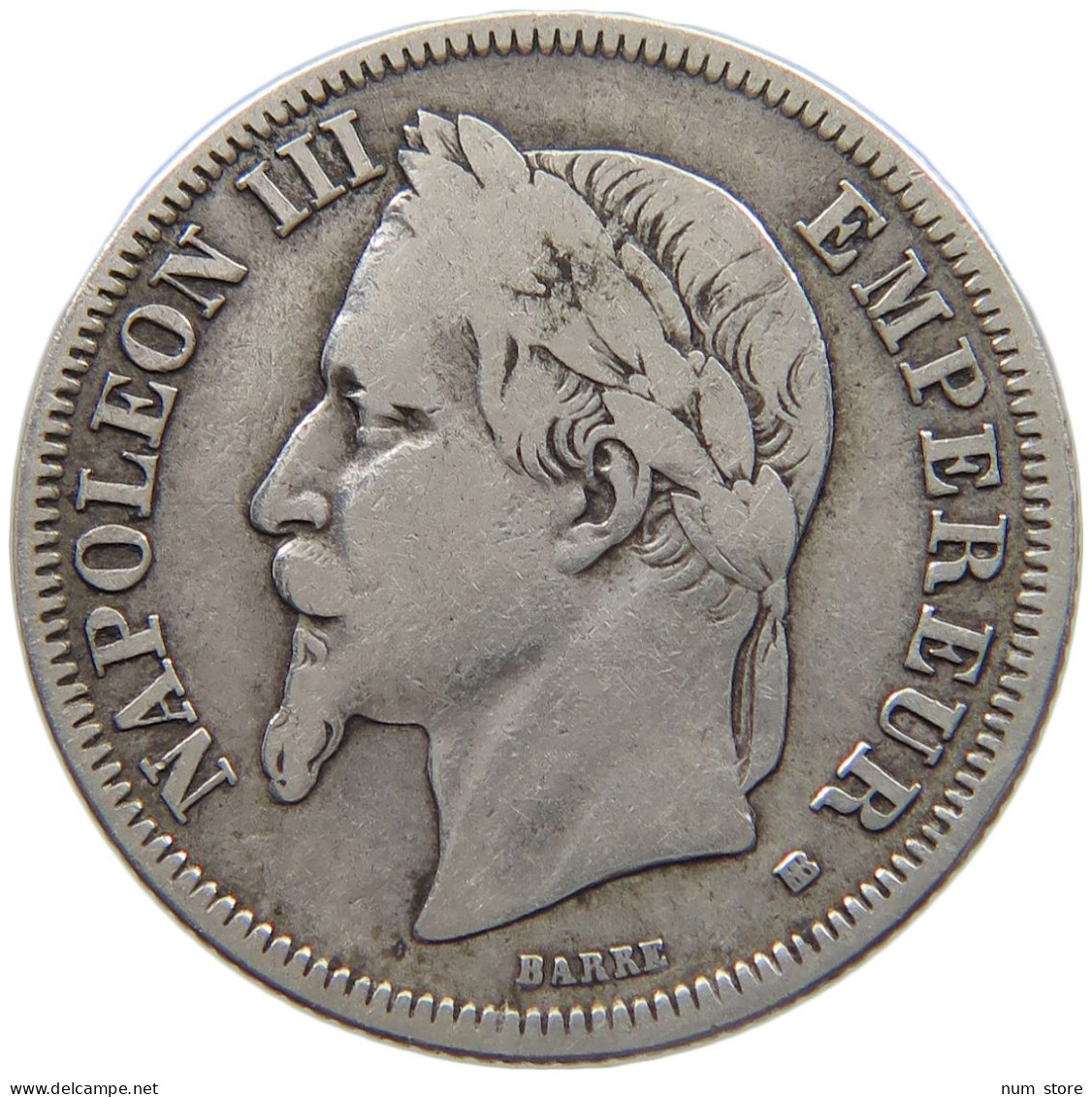 FRANCE 2 FRANCS 1866 BB NAPOLEON III. (1852-1870) #MA 025068 - 2 Francs