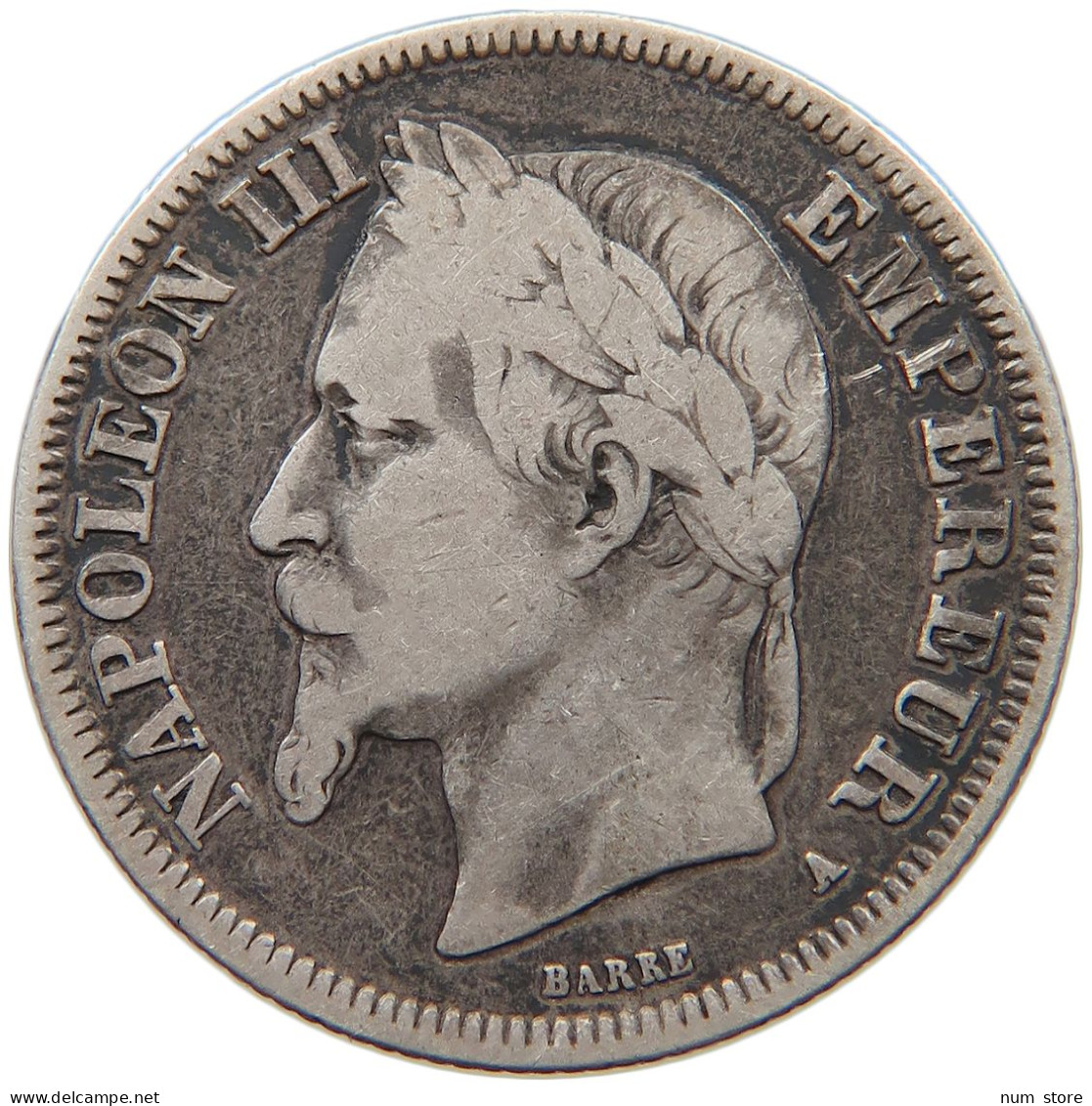 FRANCE 2 FRANCS 1867 A NAPOLEON III. (1852-1870) #MA 068171 - 2 Francs