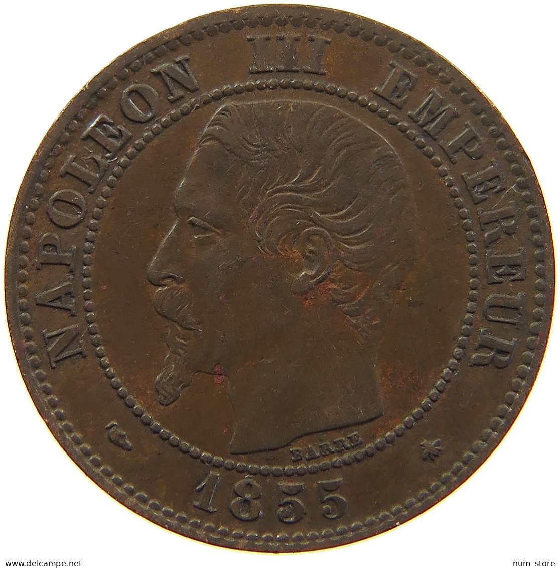 FRANCE 2 CENTIMES 1855 BB NAPOLEON III. (1852-1870) #MA 100861 - 2 Centimes