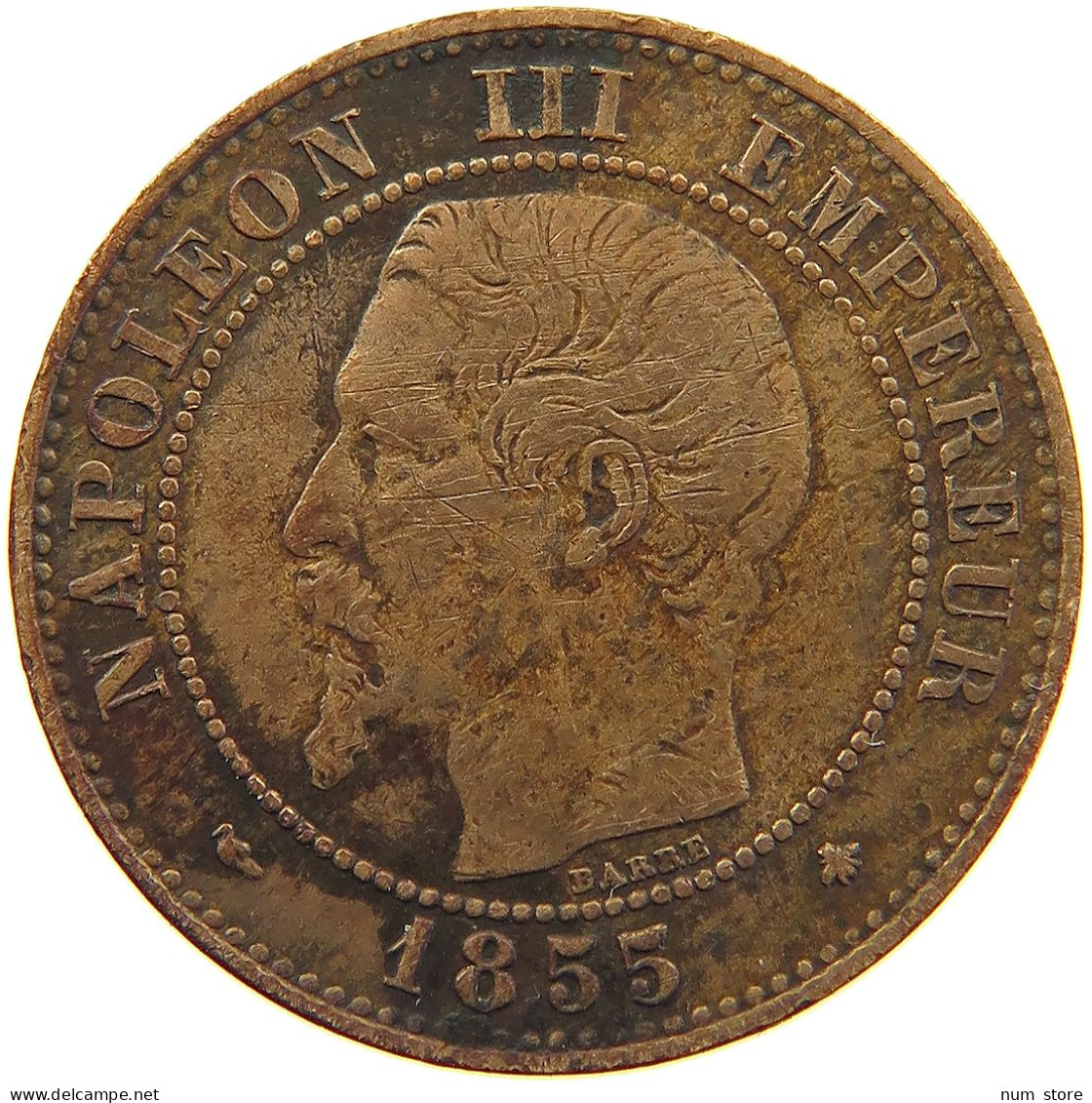 FRANCE 2 CENTIMES 1855 BB NAPOLEON III. (1852-1870) #MA 100860 - 2 Centimes