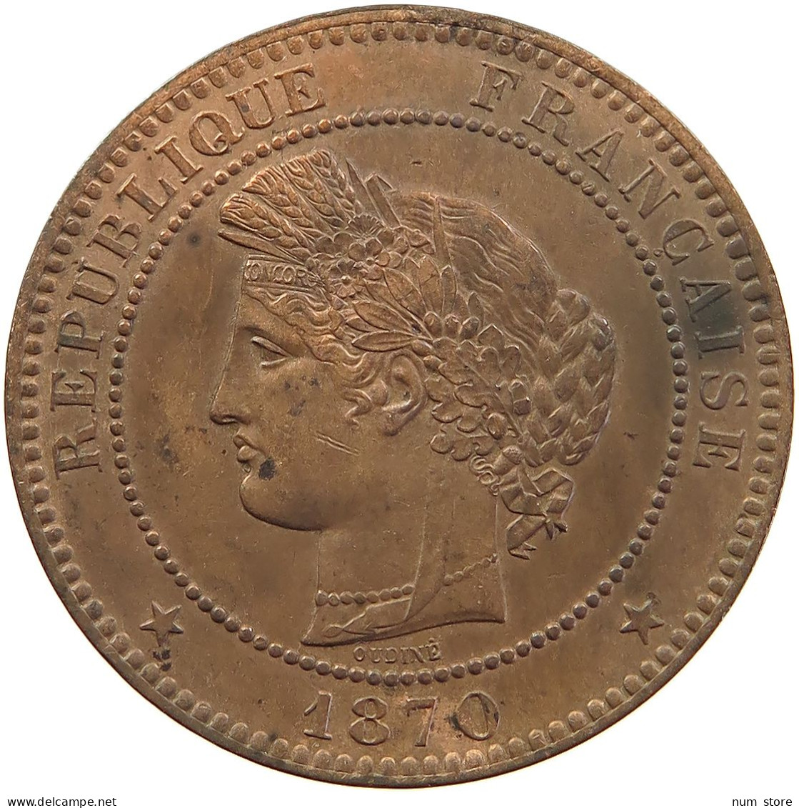 FRANCE 10 CENTIMES 1870 A  #MA 103791 - 10 Centimes