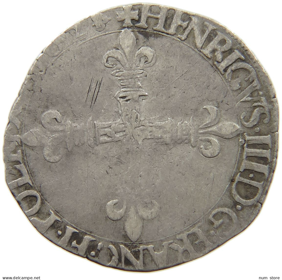 FRANCE 1/4 ECU 1582 HENRI III. LA ROCHELLE #MA 020988 - 1574-1589 Heinrich III.