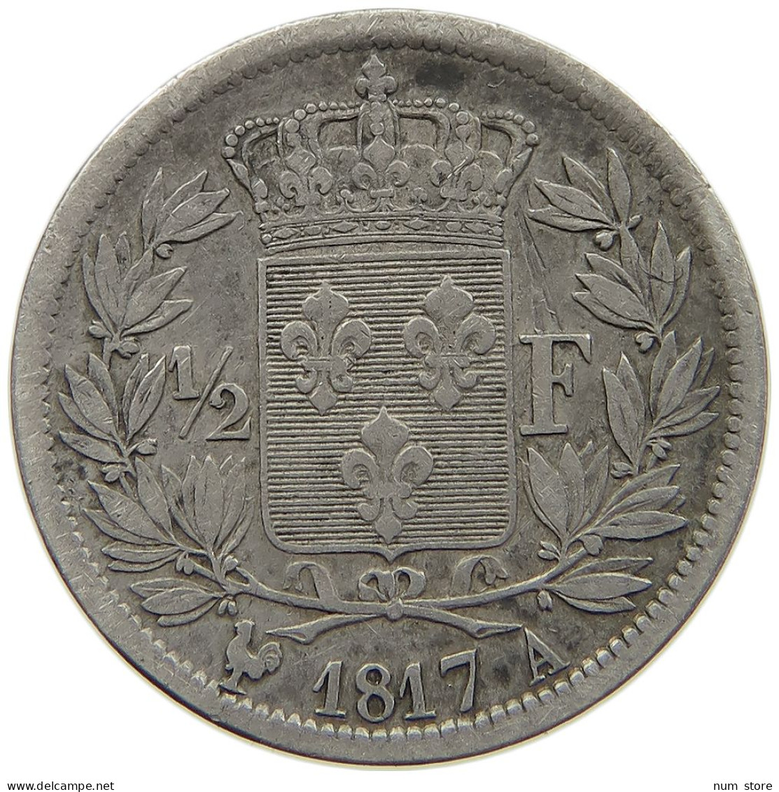 FRANCE 1/2 FRANC 1817 A LOUIS XVIII. (1814, 1815-1824) #MA 021474 - 1/2 Franc