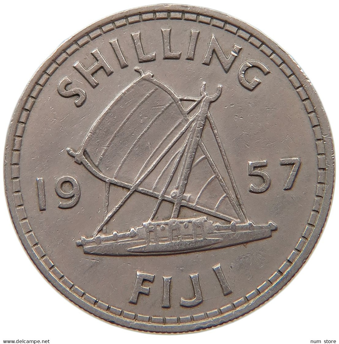 FIJI SHILLING 1957 ELIZABETH II. (1952-) #MA 065822 - Fidschi