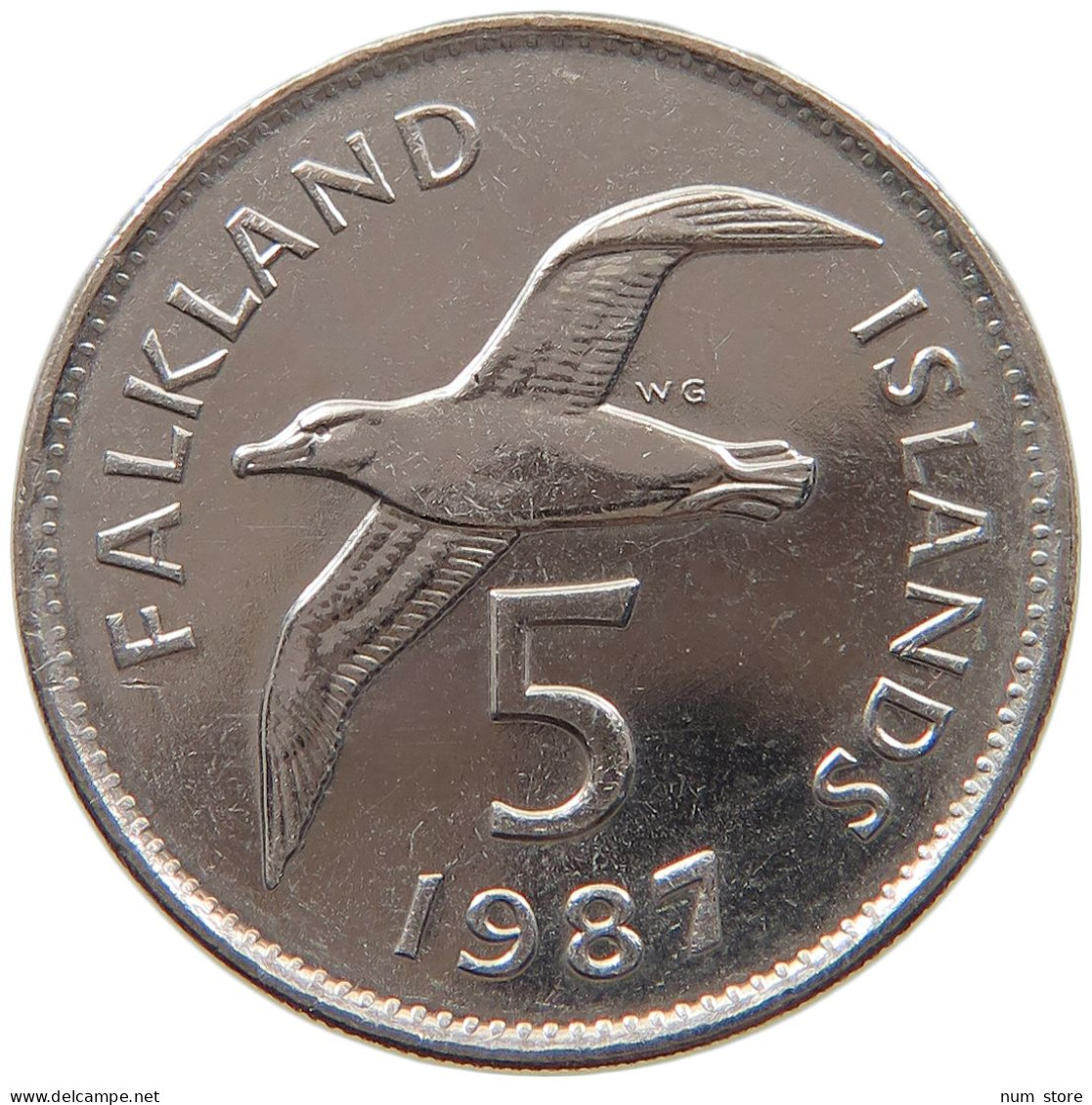 FALKLAND ISLANDS 5 PENCE 1987 ELIZABETH II. (1952-2022) #MA 066549 - Falkland