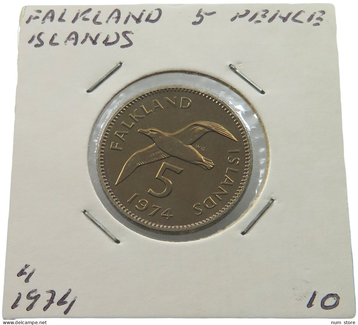 FALKLAND ISLANDS 5 PENCE 1974 ELIZABETH II. (1952-2022) #MA 068908 - Falkland