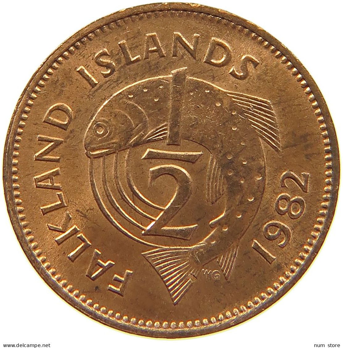 FALKLAND ISLANDS 1/2 PENNY 1982 ELIZABETH II. (1952-2022) #MA 073219 - Falkland