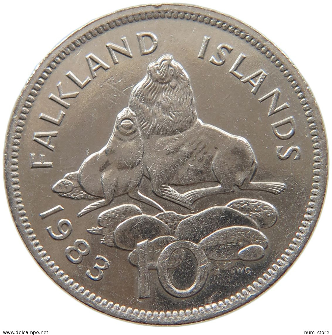 FALKLAND ISLANDS 10 PENCE 1983 ELIZABETH II. (1952-2022) #MA 066546 - Falkland Islands