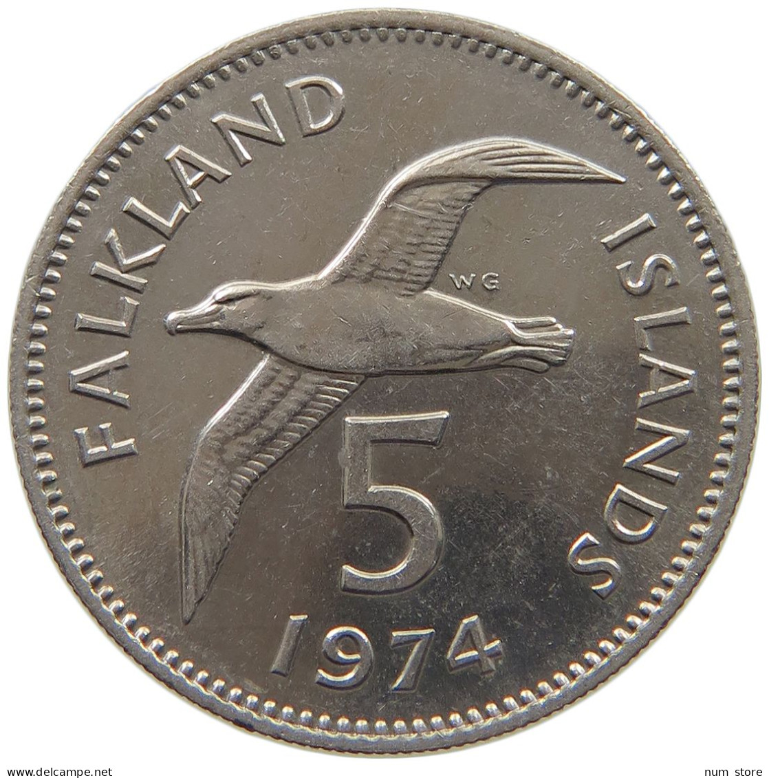 FALKLAND ISLANDS 5 CENTS 1974  #MA 025434 - Falklandinseln