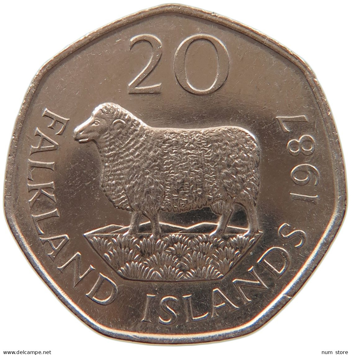 FALKLAND ISLANDS 20 PENCE 1987 ELIZABETH II. (1952-2022) #MA 066552 - Falklandeilanden