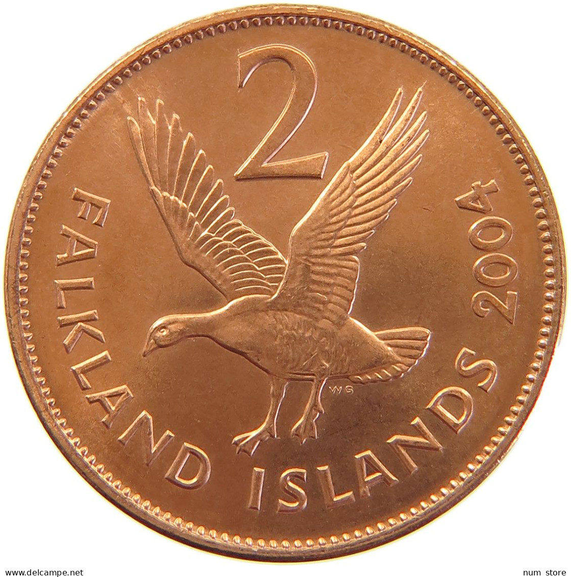 FALKLAND ISLANDS 2 PENCE 2004 ELIZABETH II. (1952-2022) #MA 066555 - Falklandeilanden