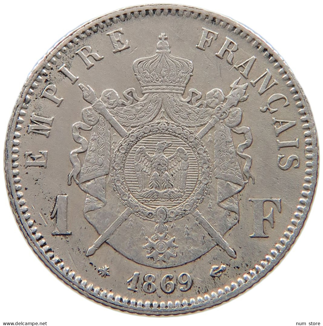 FRANCE FRANC 1869 A NAPOLEON III. (1852-1870) #MA 000056 - 1 Franc