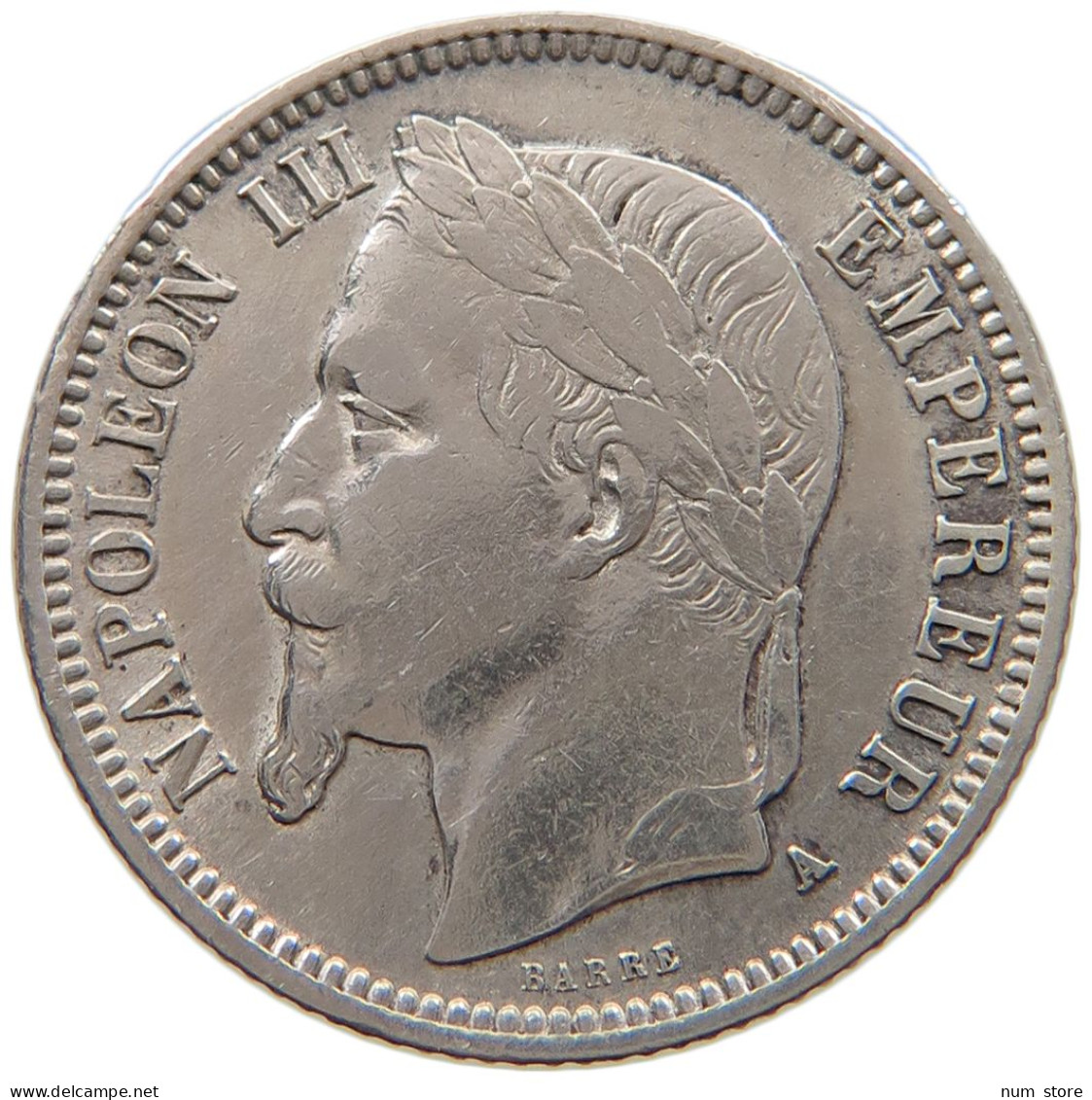 FRANCE FRANC 1868 A NAPOLEON III. (1852-1870) #MA 000081 - 1 Franc